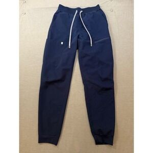 Fabletics Pants Navy Blue Jogger Scrub Cargo Pockets Women's S 26x27 Drawstrings
